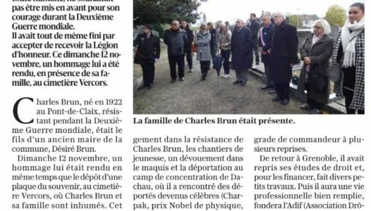 Hommage à Charles Brun
