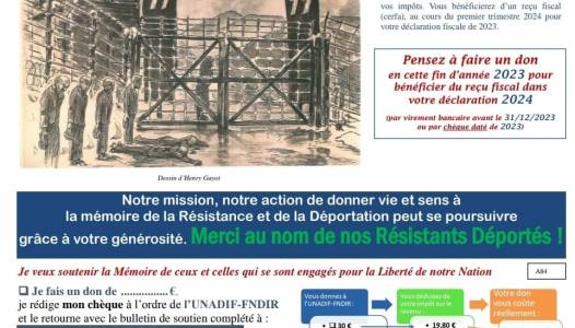 Bulletin de soutien NOËL 2O23