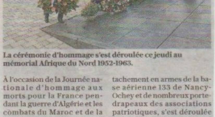Cérémonie du 5 décembre 2024 à Nancy