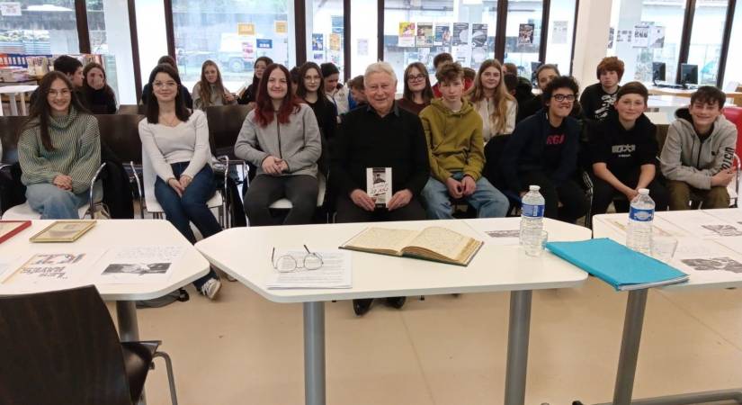 Témoignage devant les élèves du président J-P Pesson