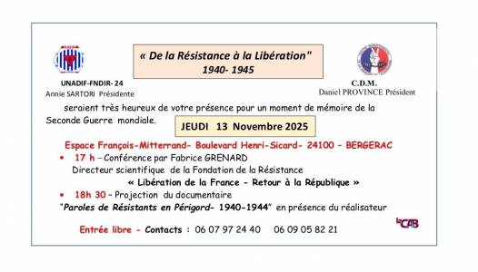 De la Résistance à la Libération 1940 - 1945