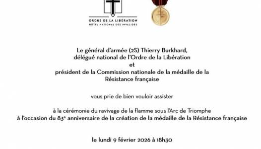 83ème anniversaire de la création de la Médaille de la Résistance française